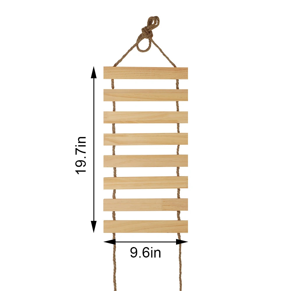 Cat Bridge for Cats Cage Sisal Wooden Rope Ladder, Kitten Step Scratcher Post Kitten Toys Tree Various Sizes