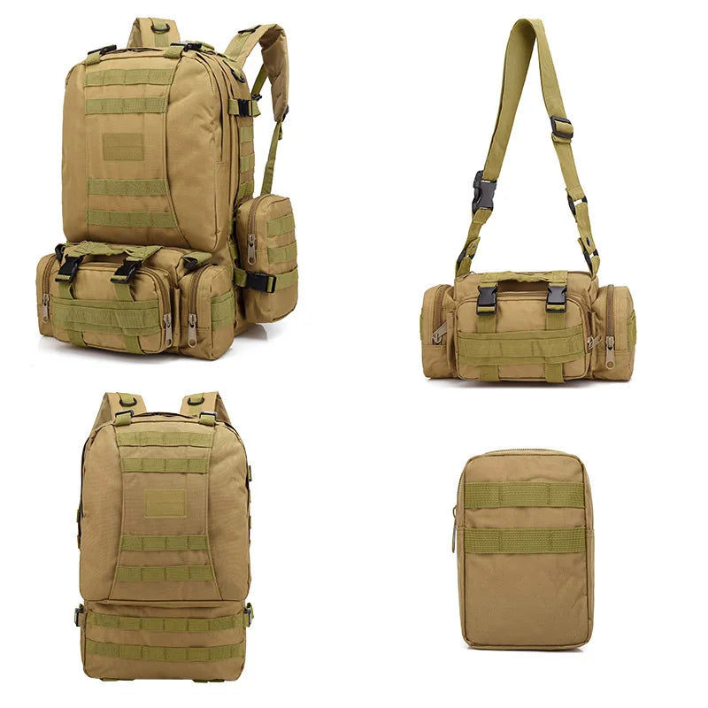 55L Tactical Backpack Men's Large Backpack.