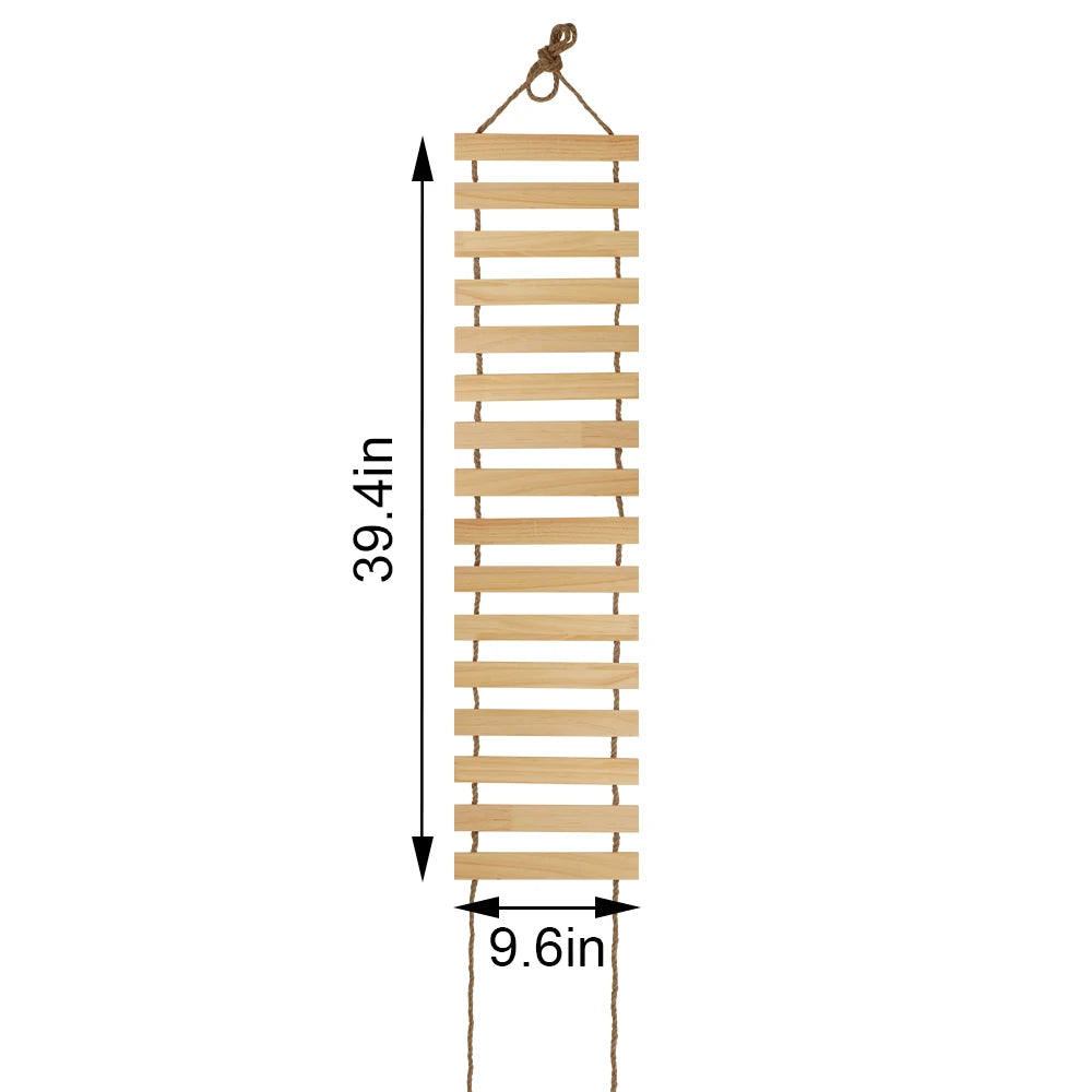 Cat Bridge for Cats Cage Sisal Wooden Rope Ladder, Kitten Step Scratcher Post Kitten Toys Tree Various Sizes