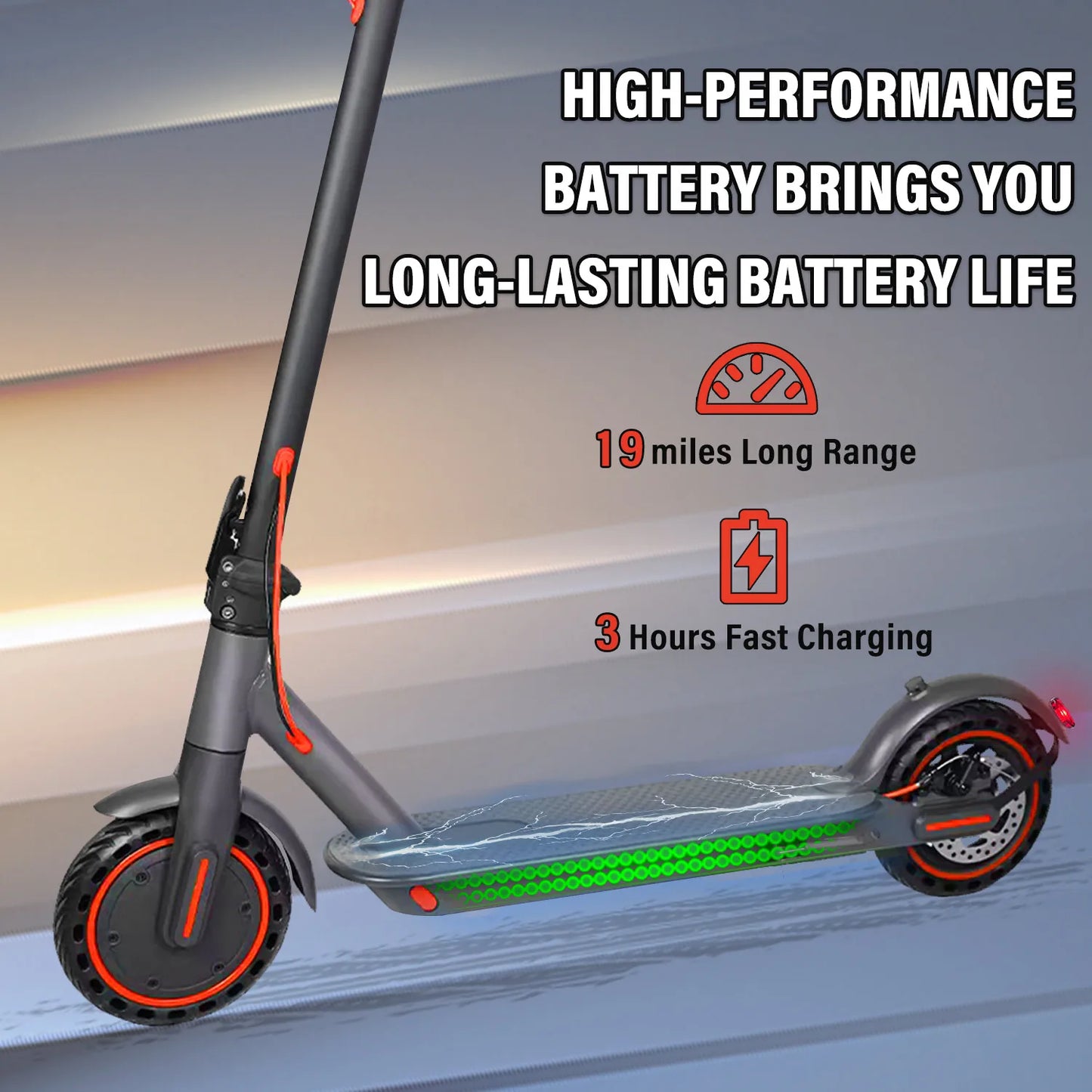 350W Adults Electric Scooter 36V 30km/h Max Speed 8.5 inch Solid Tires Electric Kick Scooter 35KM Range with APP. - One Stop Shop & More