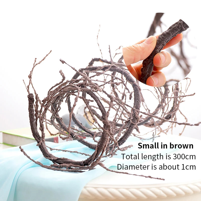 300CM Artificial Trees Trunk Branches  Wall Hanging Flexible Flower Vine - One Stop Shop & More