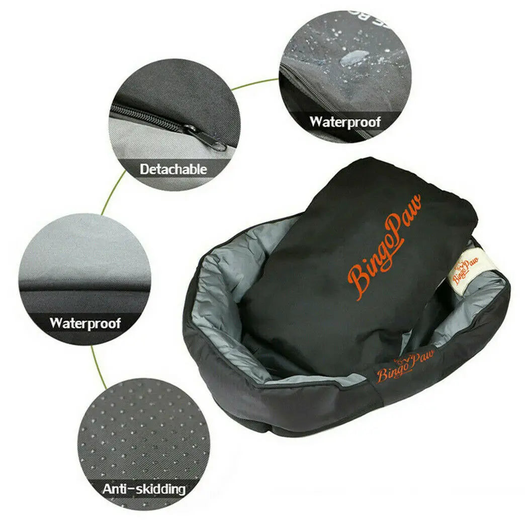 Waterproof XXL Extra Large Jumbo Orthopedic Sofa Dog Bed, Washable Basket Pillow Comfy Bed.