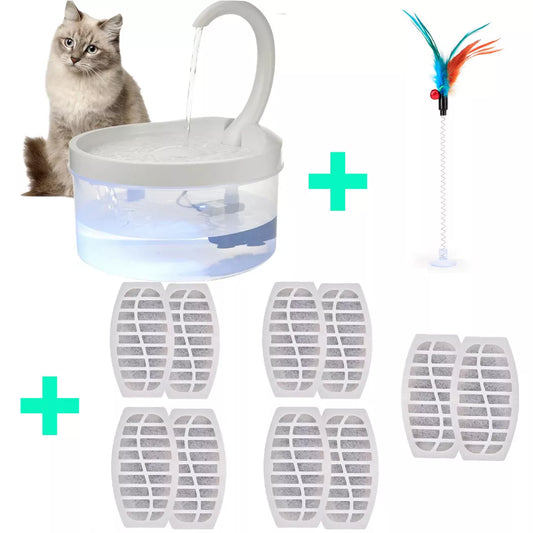 Pet Water Fountain Automatic Power-off When Lack of Water With LED Light water level.