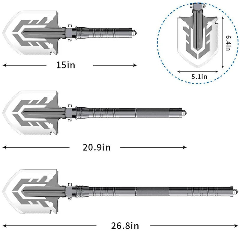 Outdoor Multi-purpose Shovel Garden Tools Folding Military Shovel Camping Defense Security Tools