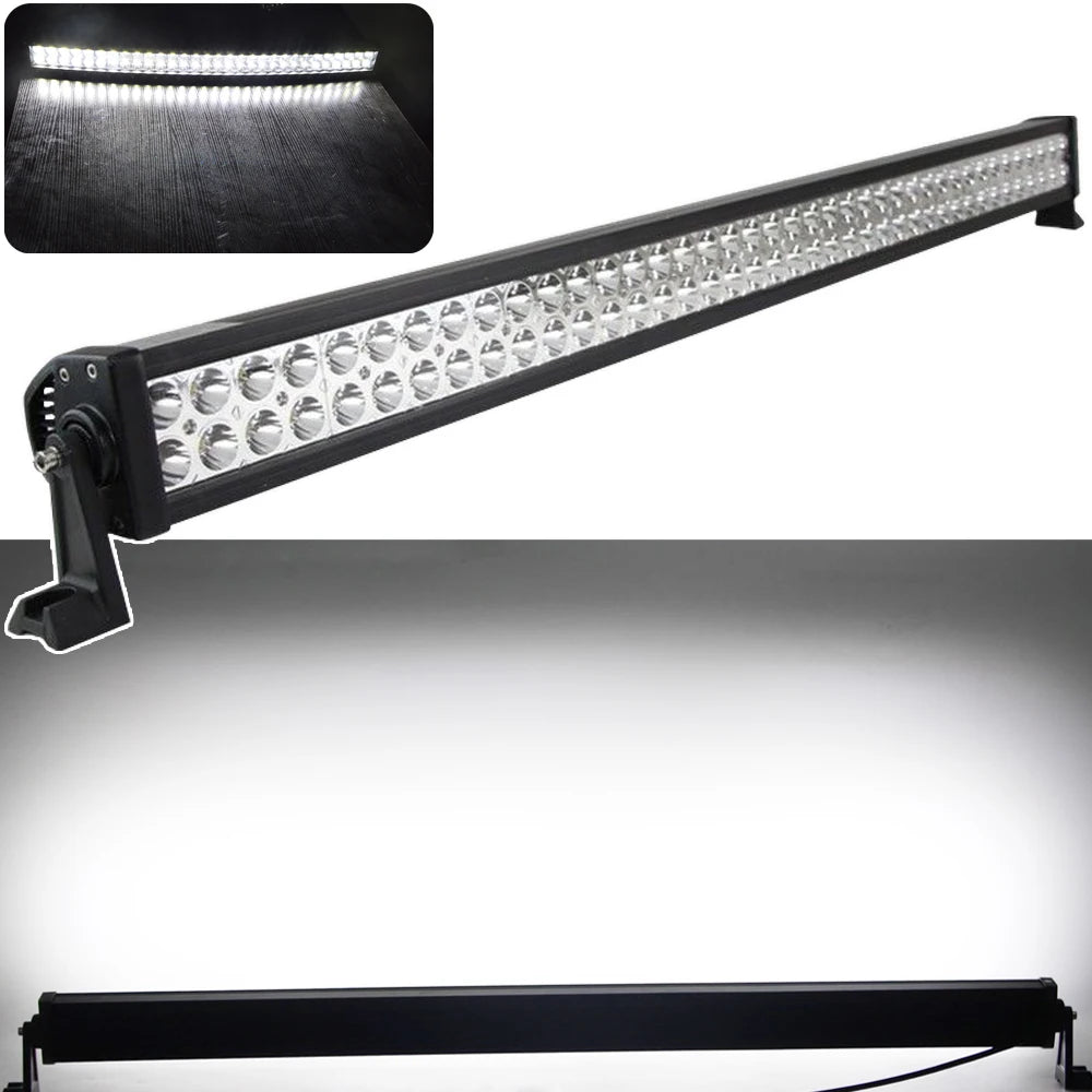 For Can Am Maverick XRS X3 Commander 1000 800 42" 240W Straight LED Light Bar w/ Wiring Kit + Upper Roof Bracket.