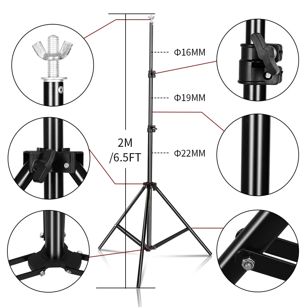 Photography Background Kit Studio Stand, Green Screen Backdrops Support Backdrop Tripod Frame.