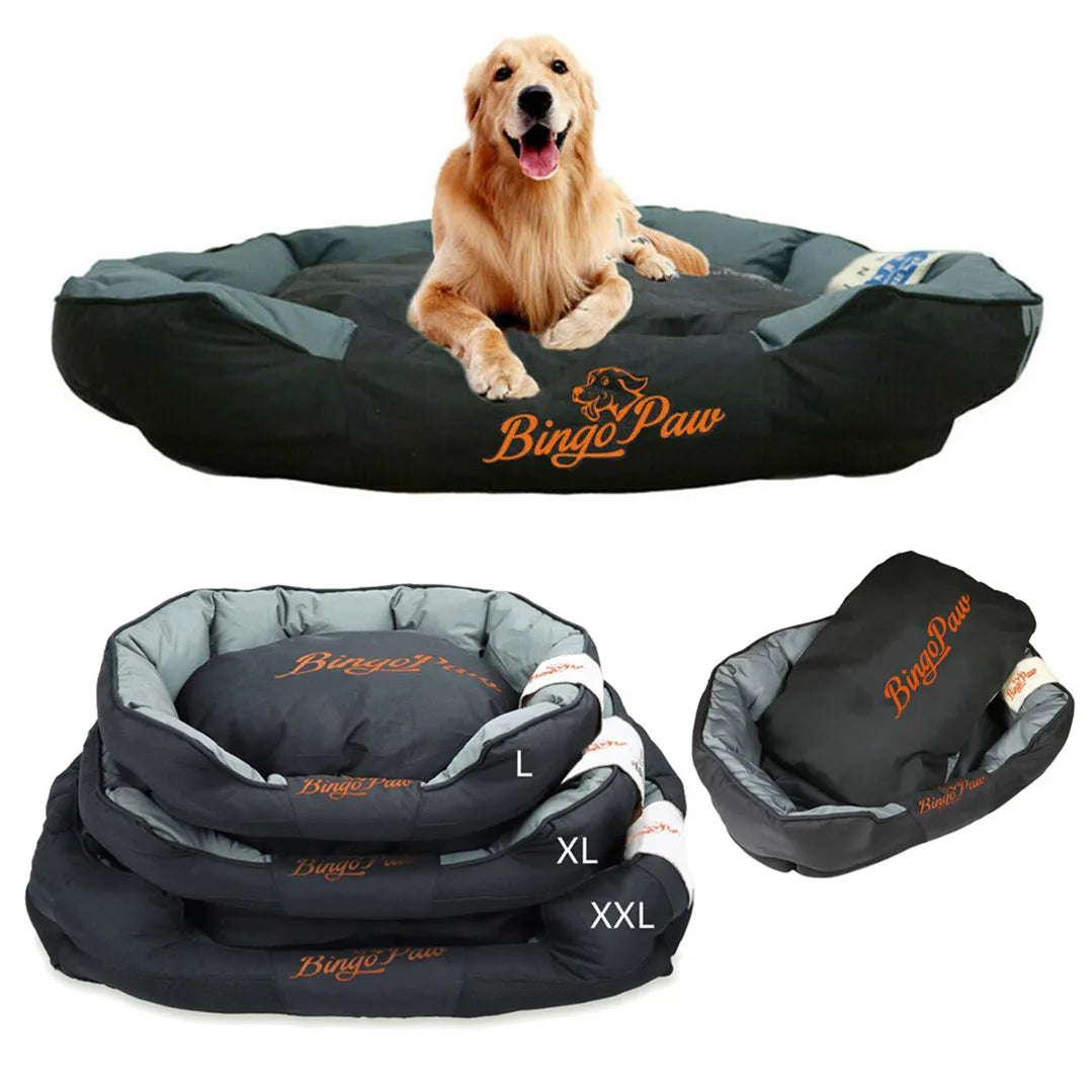 Waterproof XXL Extra Large Jumbo Orthopedic Sofa Dog Bed, Washable Basket Pillow Comfy Bed.