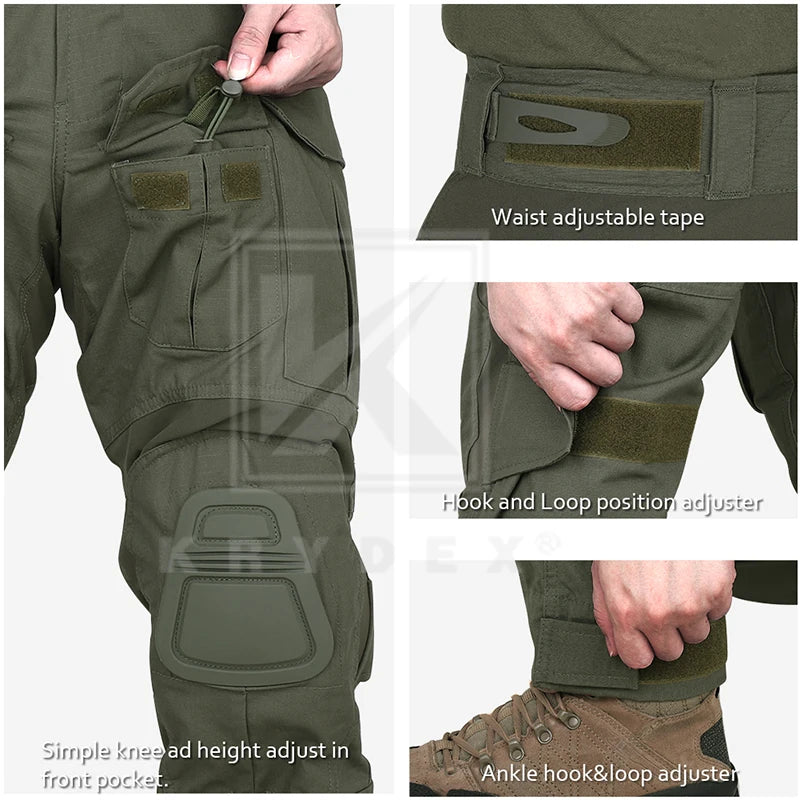 Tactical G3 Combat Pants CP Style BDU Uniform Trousers With Knee Pads.