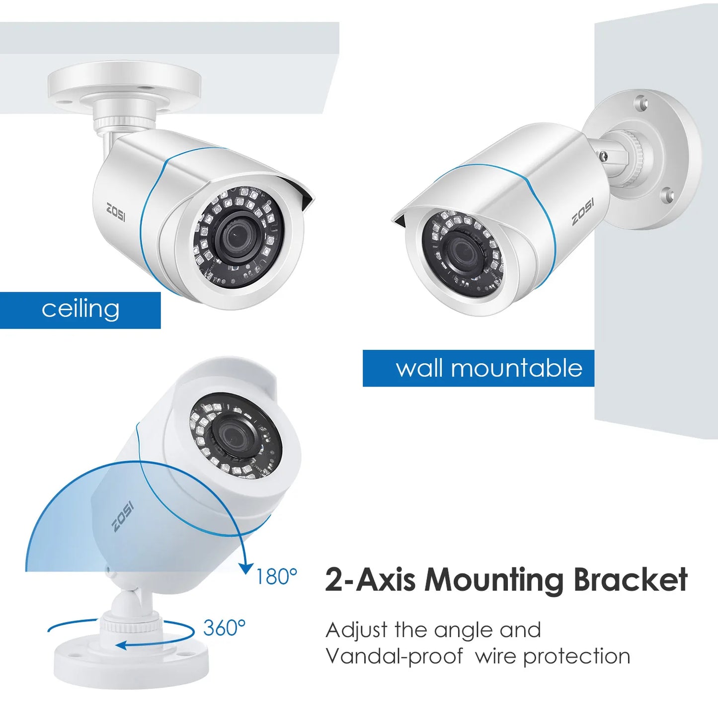 1080P 2MP H.265 4-in-1 CCTV Video Home Security IR Night Vision Weatherproof Bullet Camera for Surveillance System