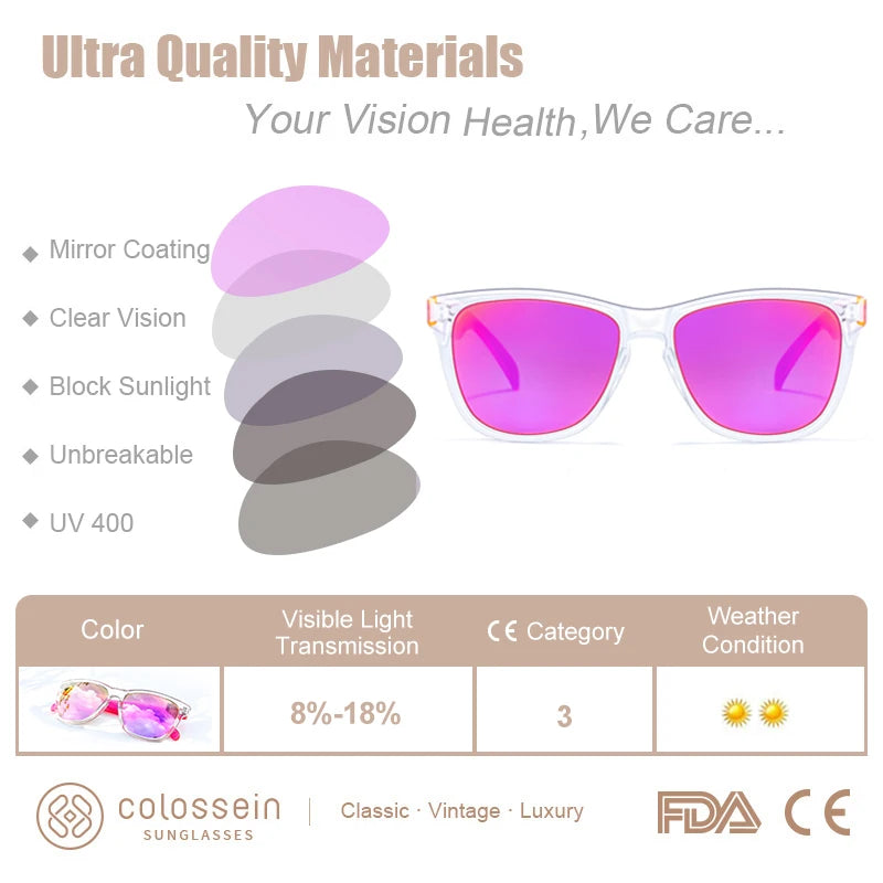 COLOSSEIN Sunglasses WomenStyle Glasses Gafas Sol UV400.