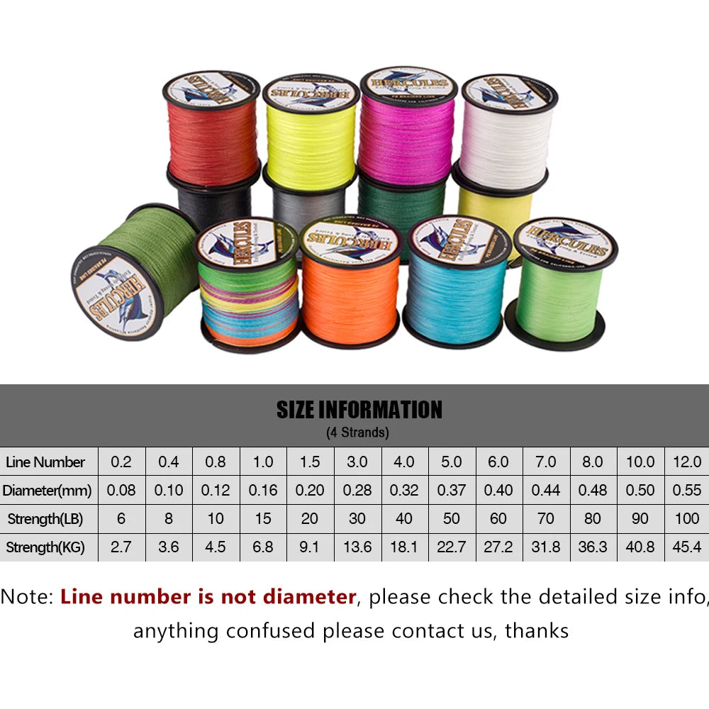 Multicolor Braided Fishing Line, PE 4 Strands, Carp Braided Fishing Line, Saltwater Fishing Pesca, Super Strong Sea