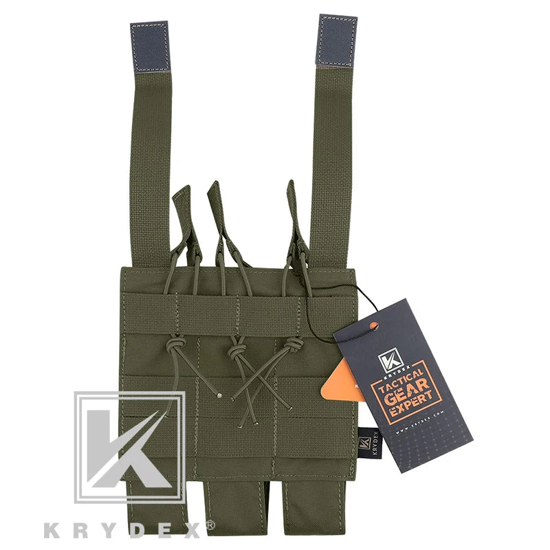 Triple Magazine Pouch Tactical Modular MOLLE Triple Open Top SMG Mag Pouch Carrier For Airsoft Hunting