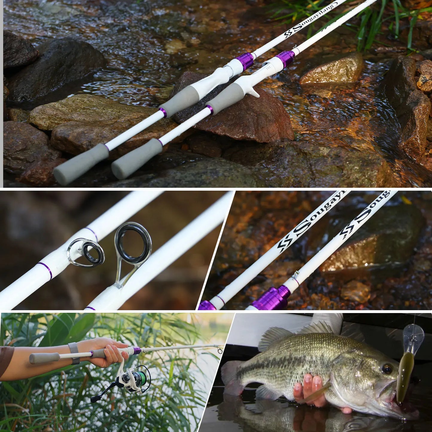 2 Sections 1.8m Spinning Fishing Rod Casting Rods EVA Grip Smooth Transition Fishing Pole.