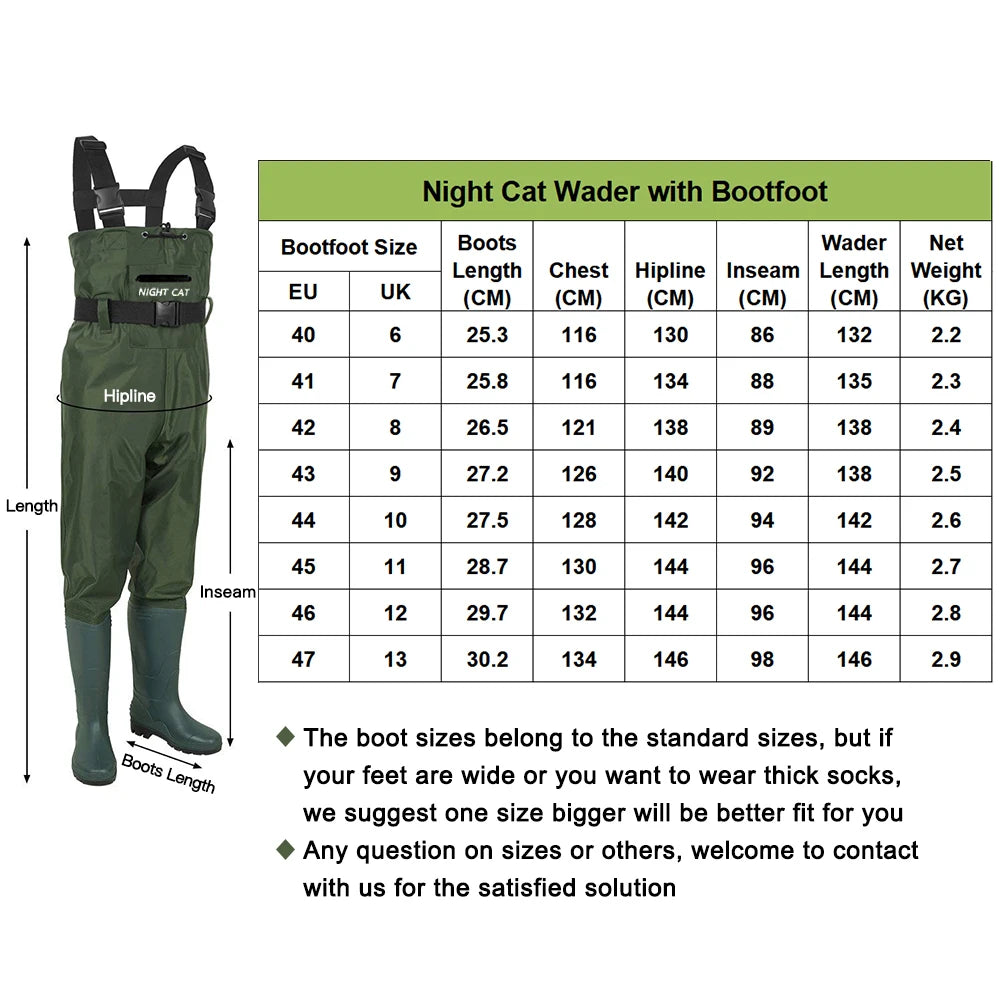 Lightweight Fishing Waders Full Waterproof Breathable Diving Pants Pvc Rubber Fly Fishing Hunting Chest Waders With Boots