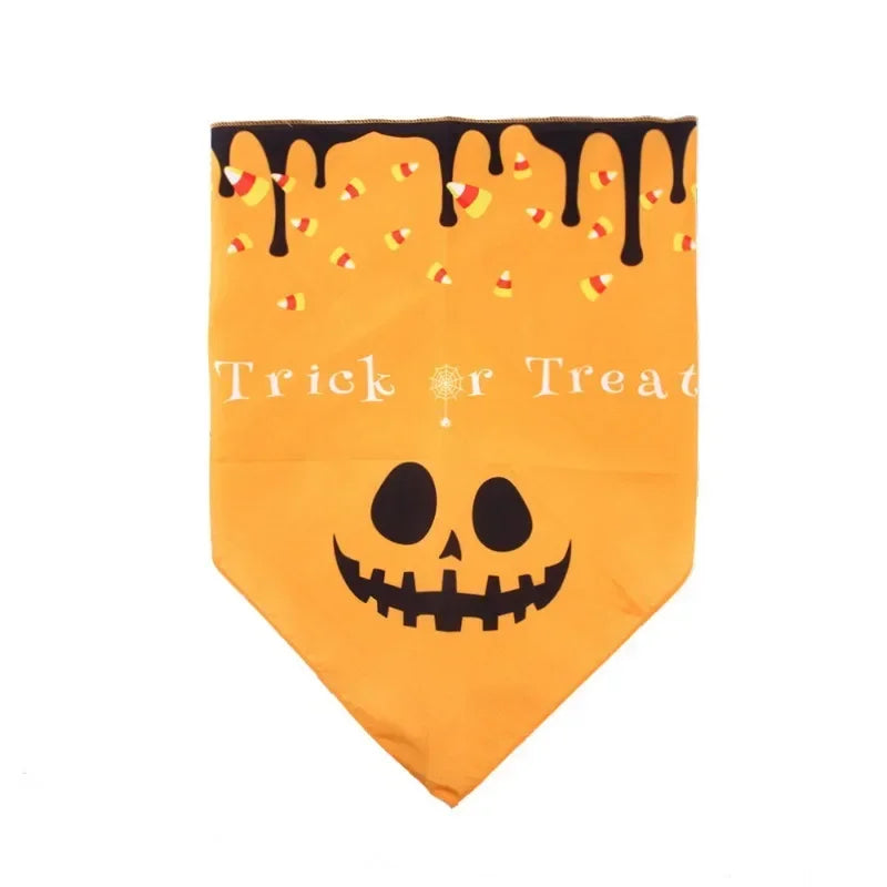 1Pc Halloween Dog Bandana Triangle Scarfs Bibs Adjustable Washable Bib Scarf for Small Medium Dog