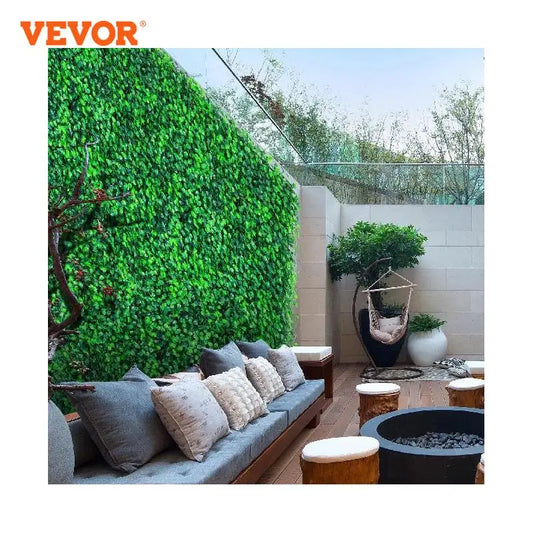 VEVOR 50x50 Artificial Plants Grass Wall Panel Boxwood Hedge Backdrop Home Decor Privacy Fence Backyard Wedding Party Background