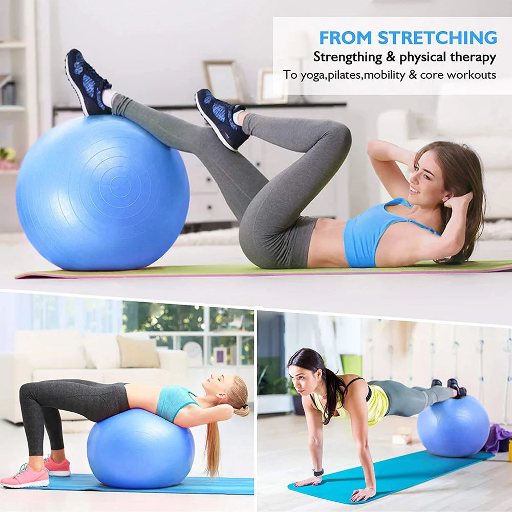 Yoga Ball Pilates Fitness Gym Fitball Balance Exercise Workout Ball 65/75/85CM