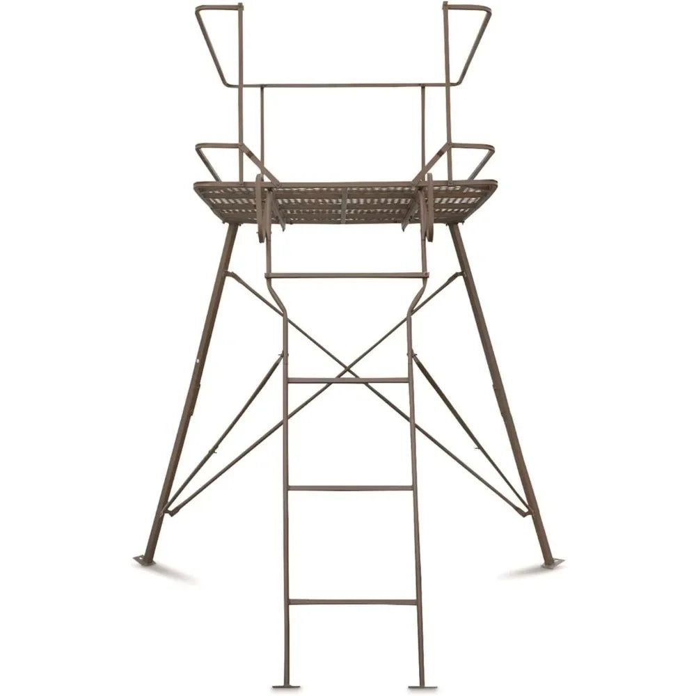 6 Foot Tripod Hunting Tower Blind, 2-Man Stand Elevated, Hunting Gear Equipment Accessories, 4 by 4