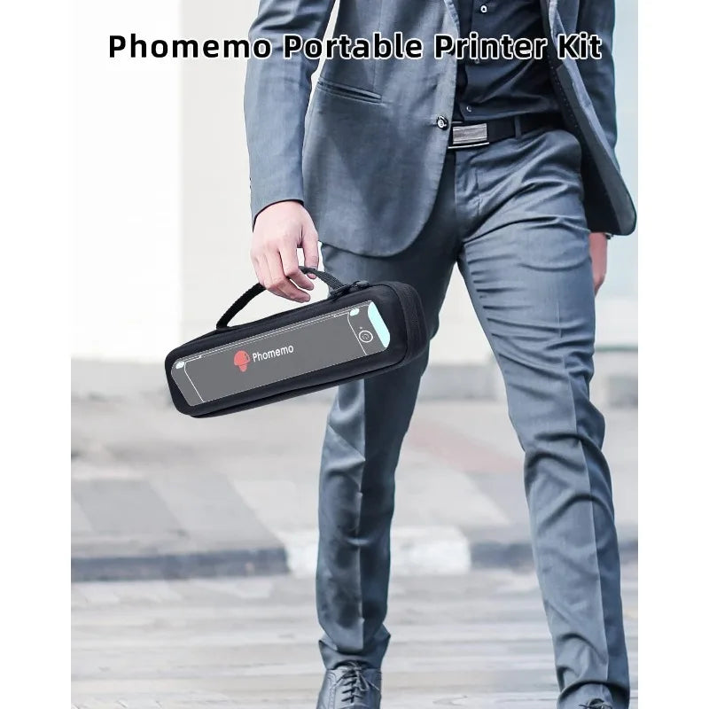 Phomemo Portable Printer - Wireless for Travel Compatible with iOS and Android & Laptop, Mini Bluetooth Mobile