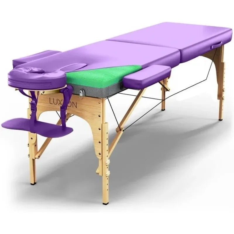 Premium Foam Massage Table - Easy Set Up - Foldable & Portable with Carrying Case