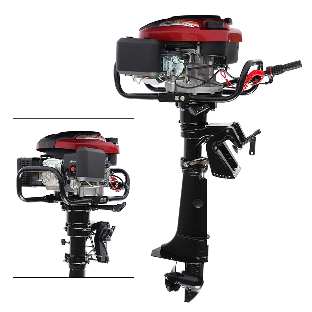 196CC 4 Stroke 7 HP Outboard Motor Fishing Boat Engine with Air Cooling System