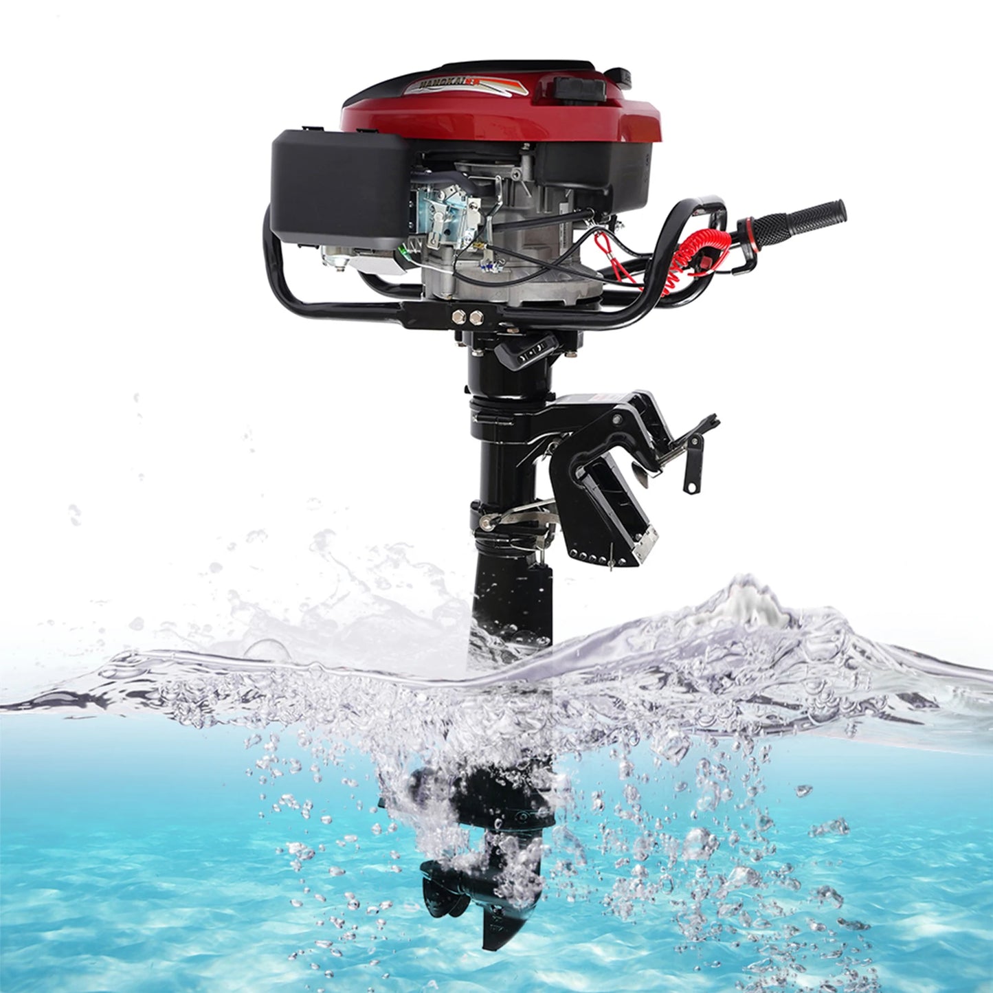 196CC 4 Stroke 7 HP Outboard Motor Fishing Boat Engine with Air Cooling System