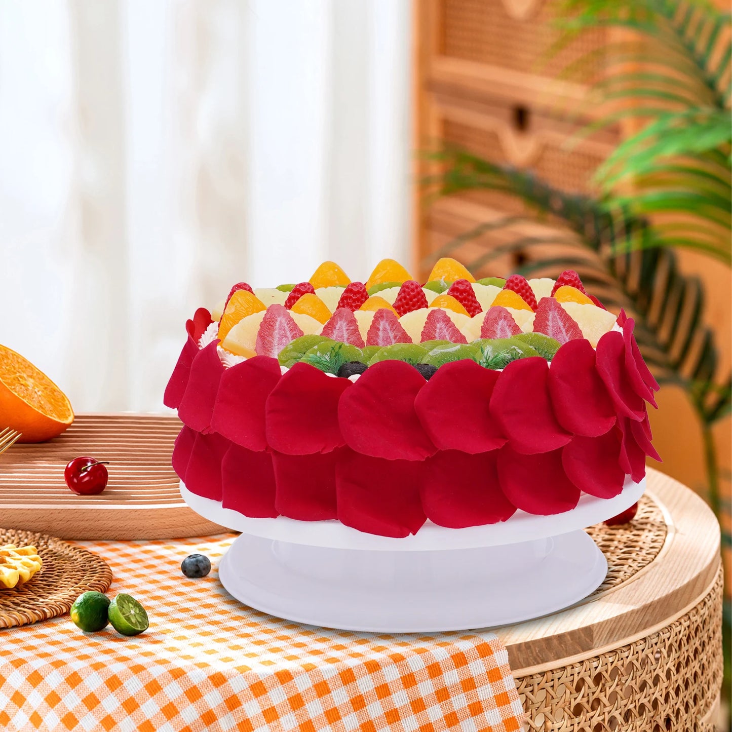 Rotating Cake Turntable, Turns Smoothly Revolving Cake Stand.