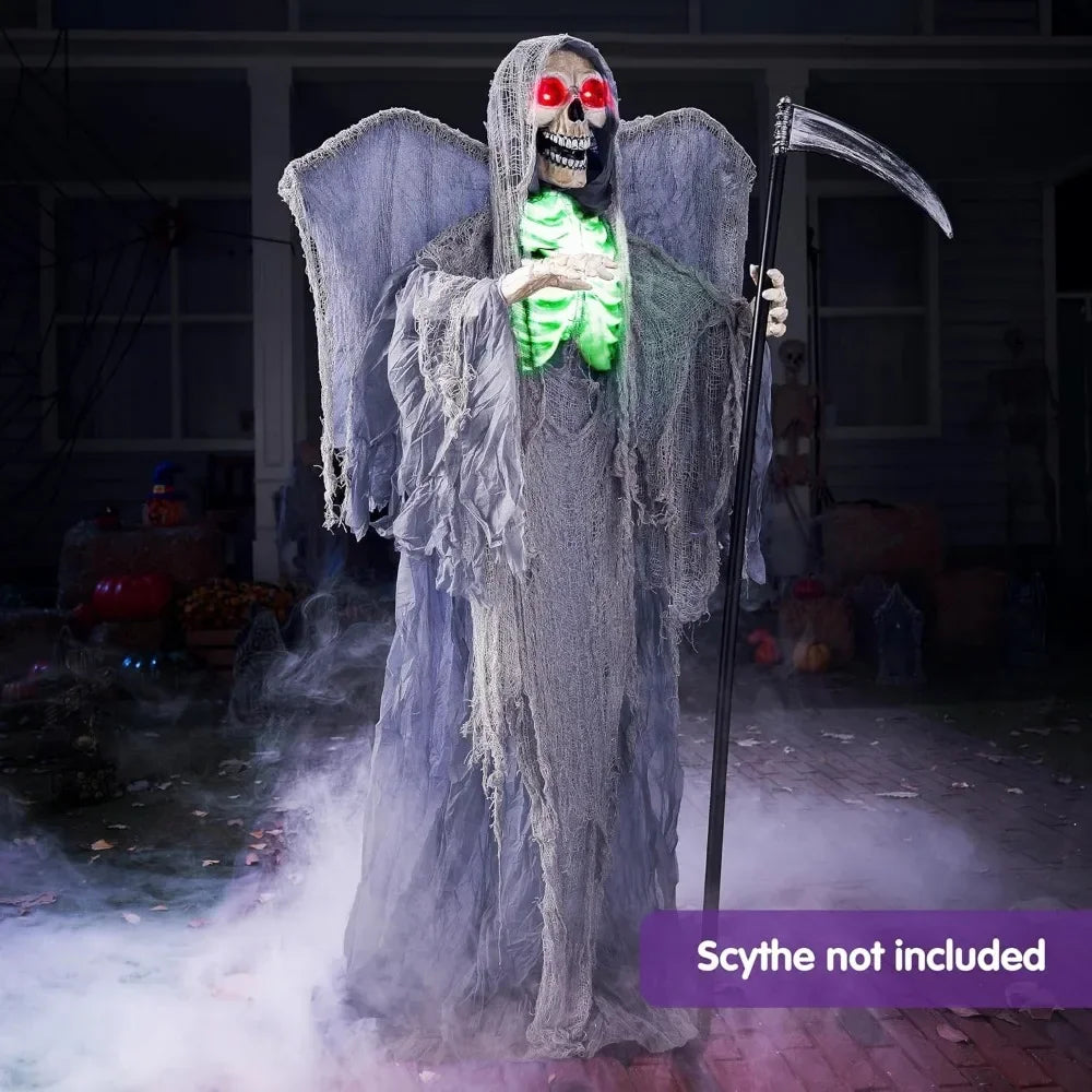 Halloween Animatronics Grim Reaper with Wings, Sound and Movable Body