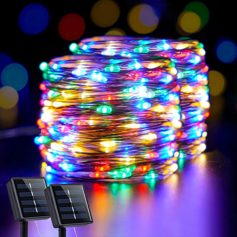 300LED Solar Fairy Lights Outdoor Waterproof String Light 8 Modes.