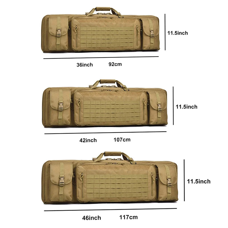 WINCENT Double Long Rifle Gun Case Bag Lockable Length In 36" 42" 46".