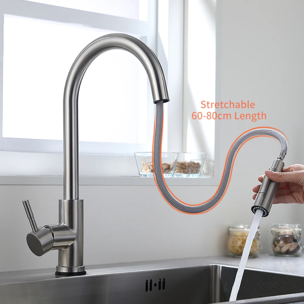 Smart Touch Kitchen Faucets Crane For Sensor Kitchen Water Tap Sink Mixer Rotate Touch Faucet Sensor Water Mixer KH-1005