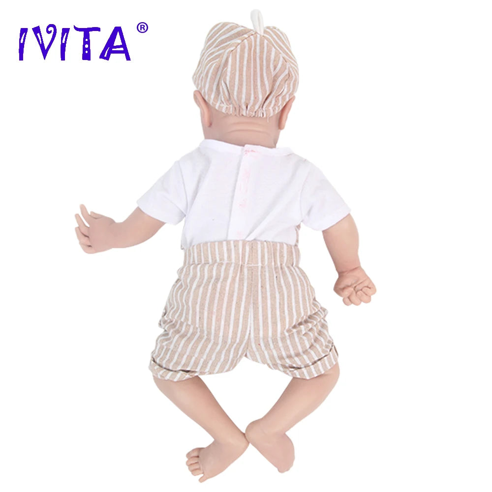 16.92inch 2189g 100% Full Body Silicone Reborn Levi Doll Realistic Soft Baby Dolls with Clothes for Children Toys