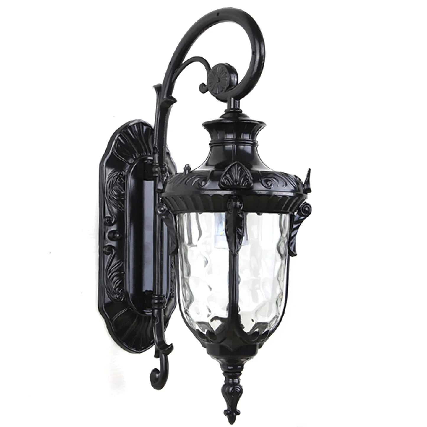 Outdoor Wall Lamp Antique Loft Wood Glass.