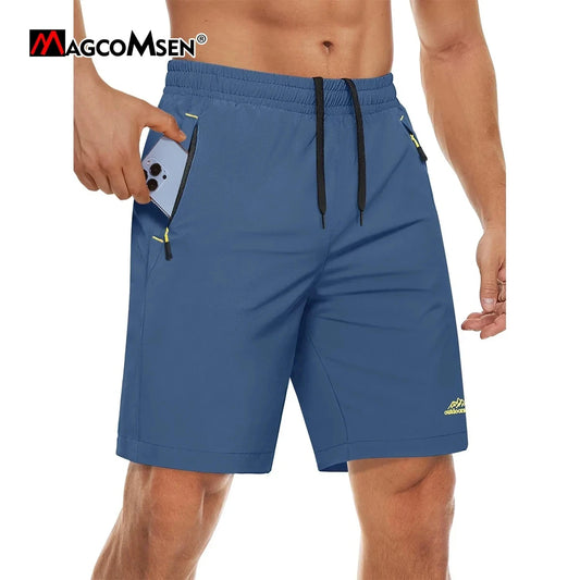 Men's Workout Shorts Gym Sports Casual Clothing Solid Color Fitness Running Quick Dry Breathable Training Short Pants