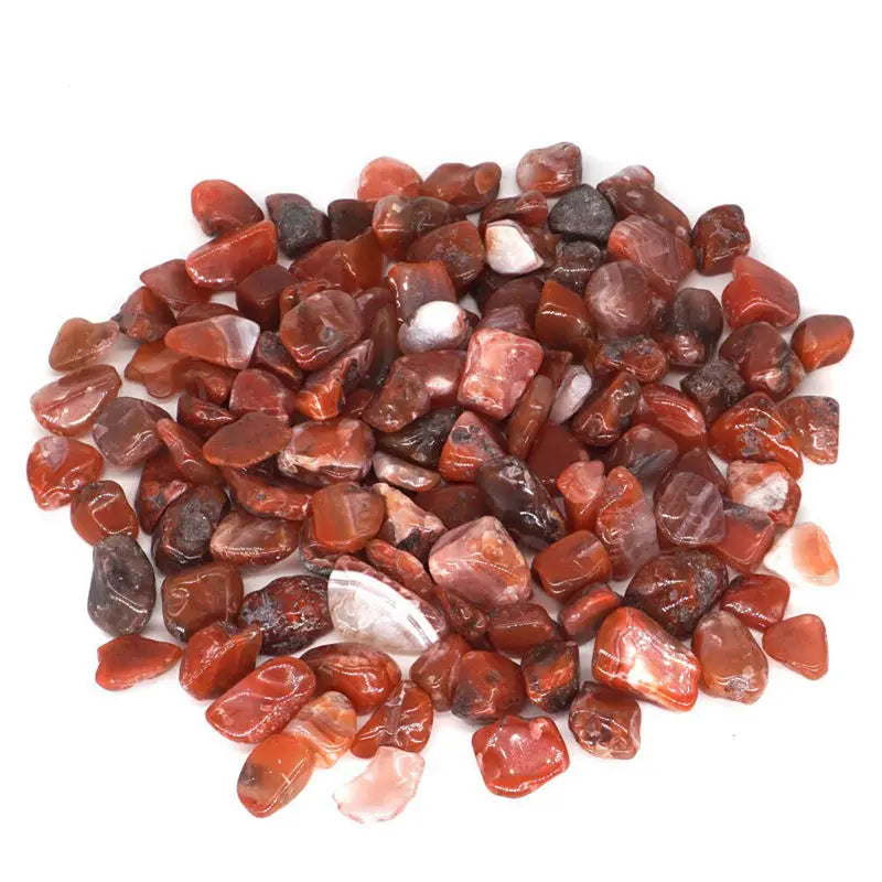 5-7mm 100g Natural Red Agate Crystal Chip Stone Quartz - One Stop Shop & More