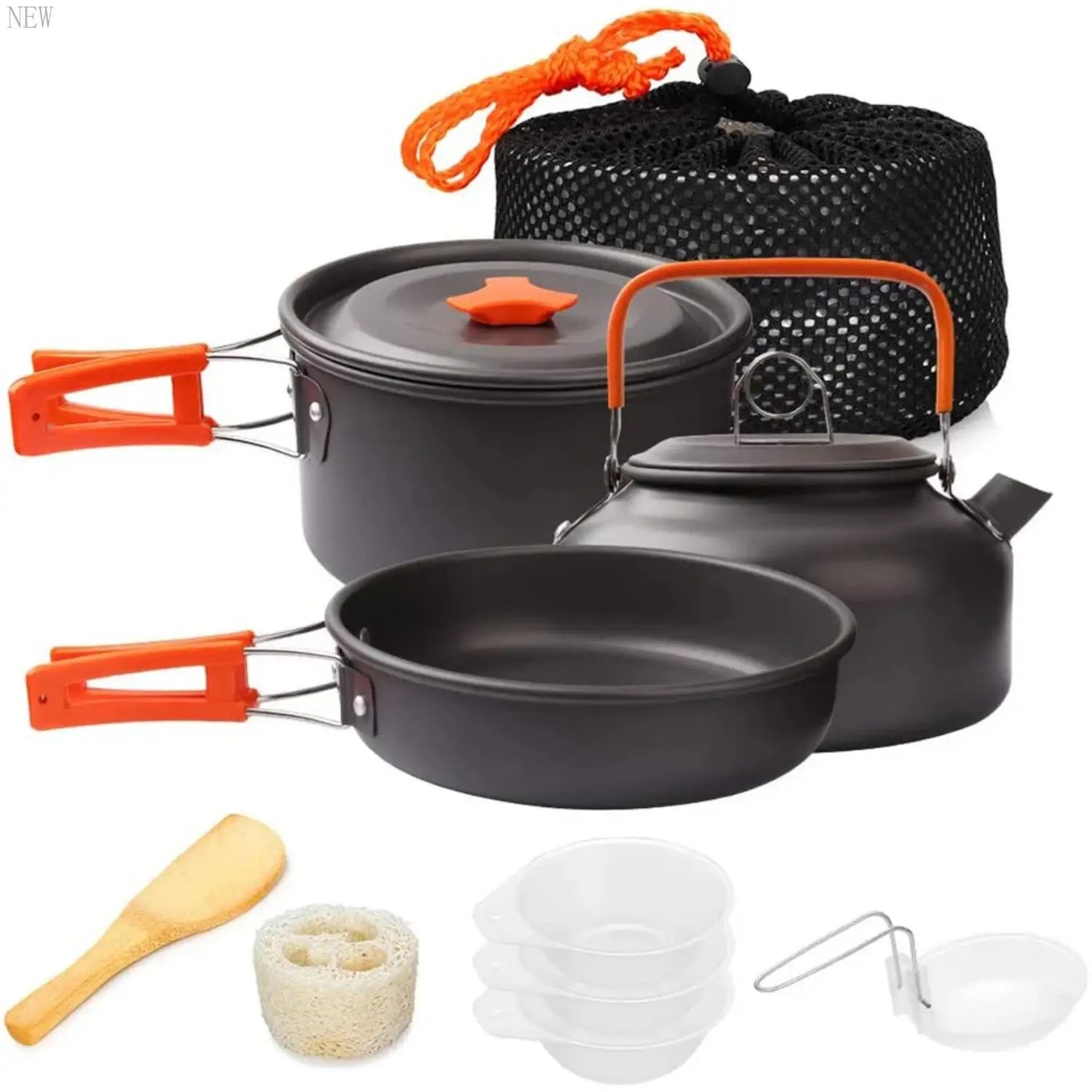 Lightweight, Durable Aluminum Camping Cookware Set - Reliable Outdoor Cooking Gear -