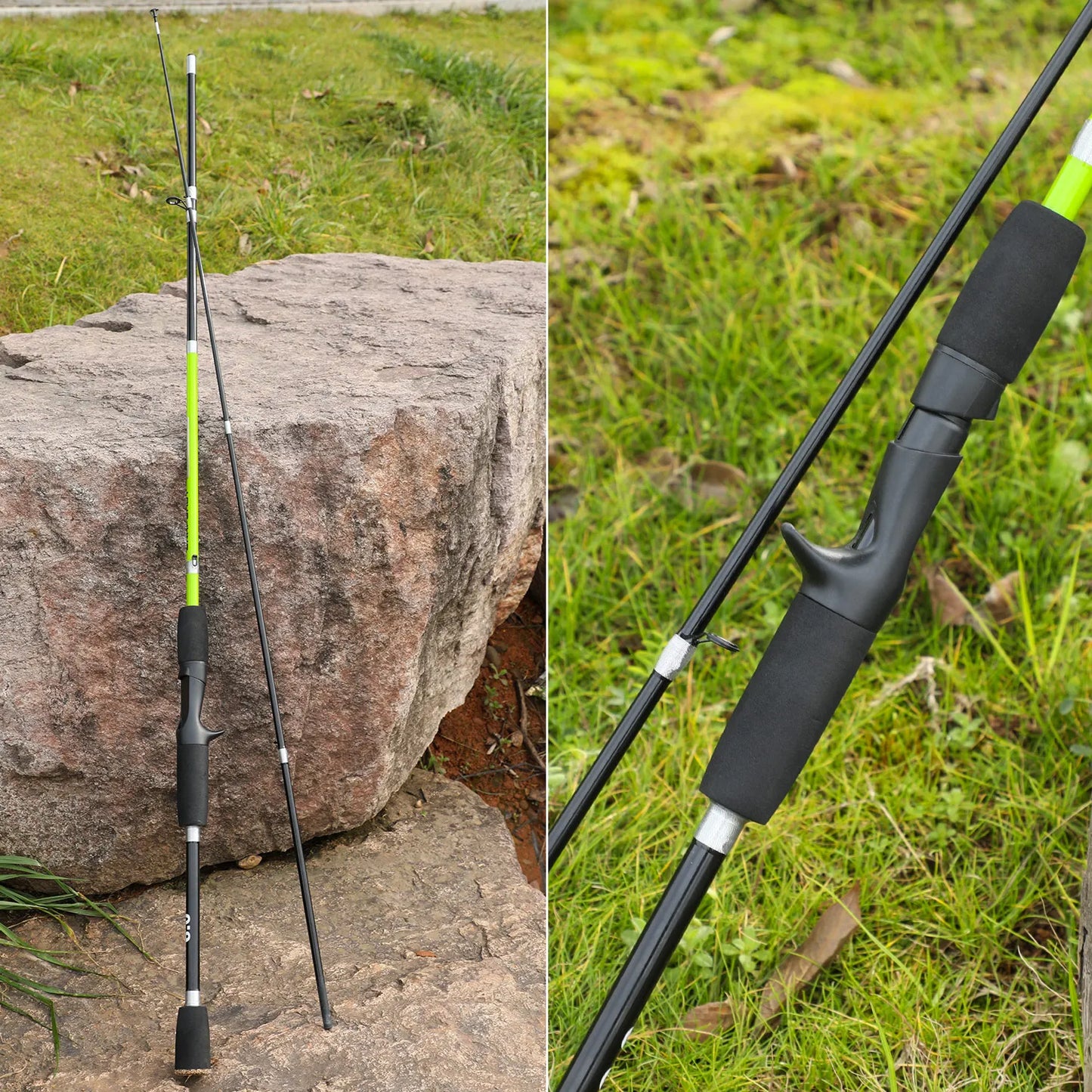 2 Sections 1.8m Spinning Fishing Rod Casting Rods EVA Grip Smooth Transition Fishing Pole.