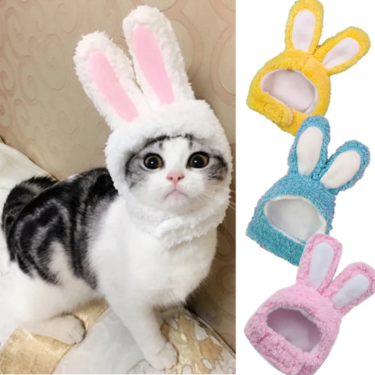 New Charming and cozy rabbit design pet costume hat for dog or cat - Lovely and adorable headwear with photo props for your furr