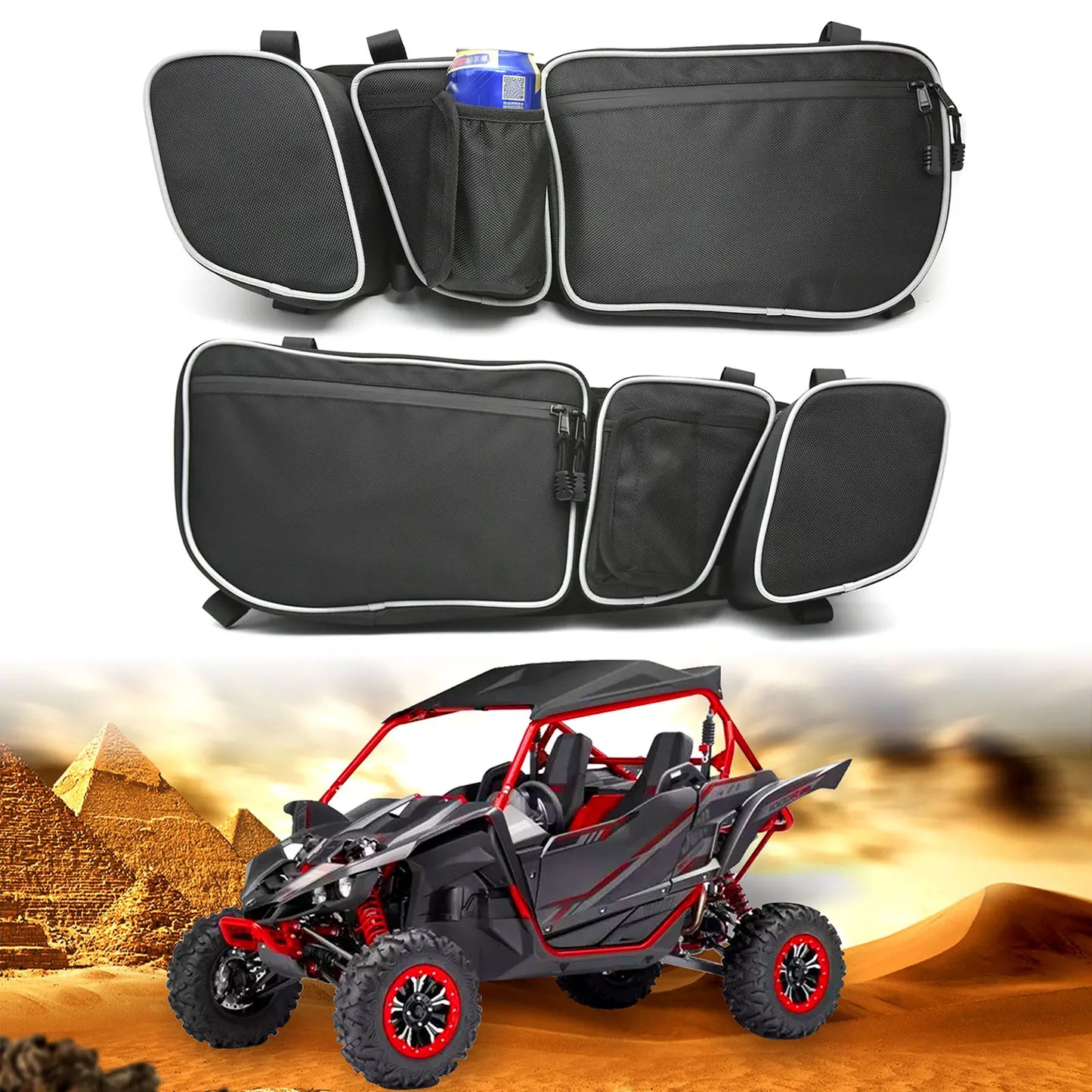 Side Storage Bag Passenger Driver Seat UTV Door Bags Passenger Fit for Can Am Maverick X3 Max R Turbo DPS 4x4 2017 2018