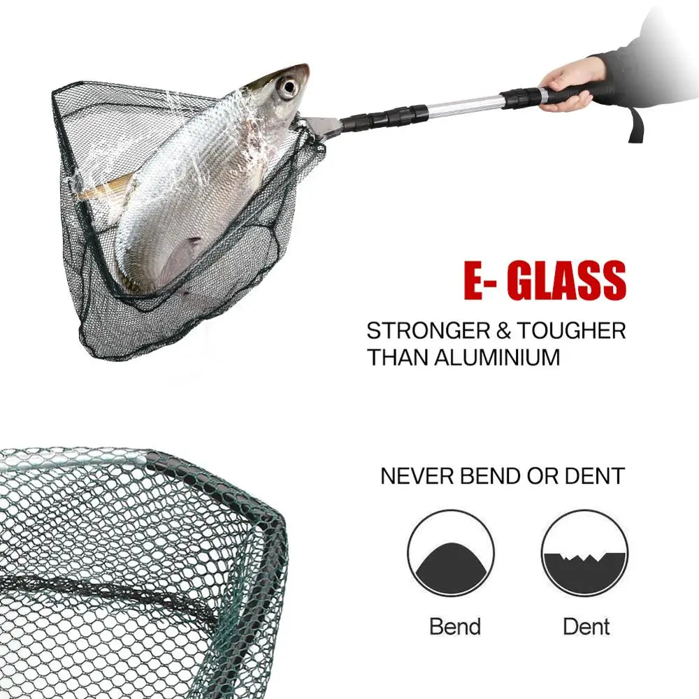 130CM Aluminum Alloy Fishing Net Telescoping Foldable Landing Net Retractable Pole,