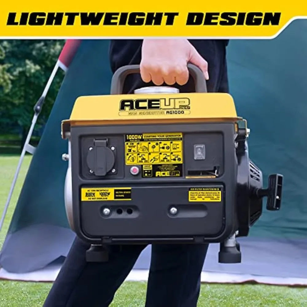 Aceup Energy 1,000W Gas-Powered Generator, Portable Generator.