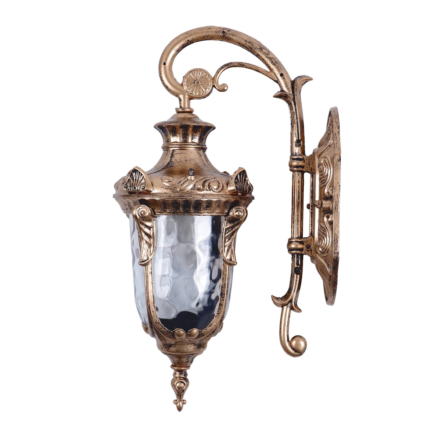 Outdoor Wall Lamp Antique Loft Wood Glass.