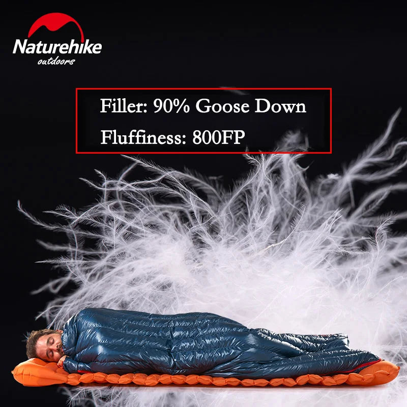 Naturehike Sleeping Bag CW280 Ultralight Goose Down Sleeping Bag CWM400 Winter Waterproof.