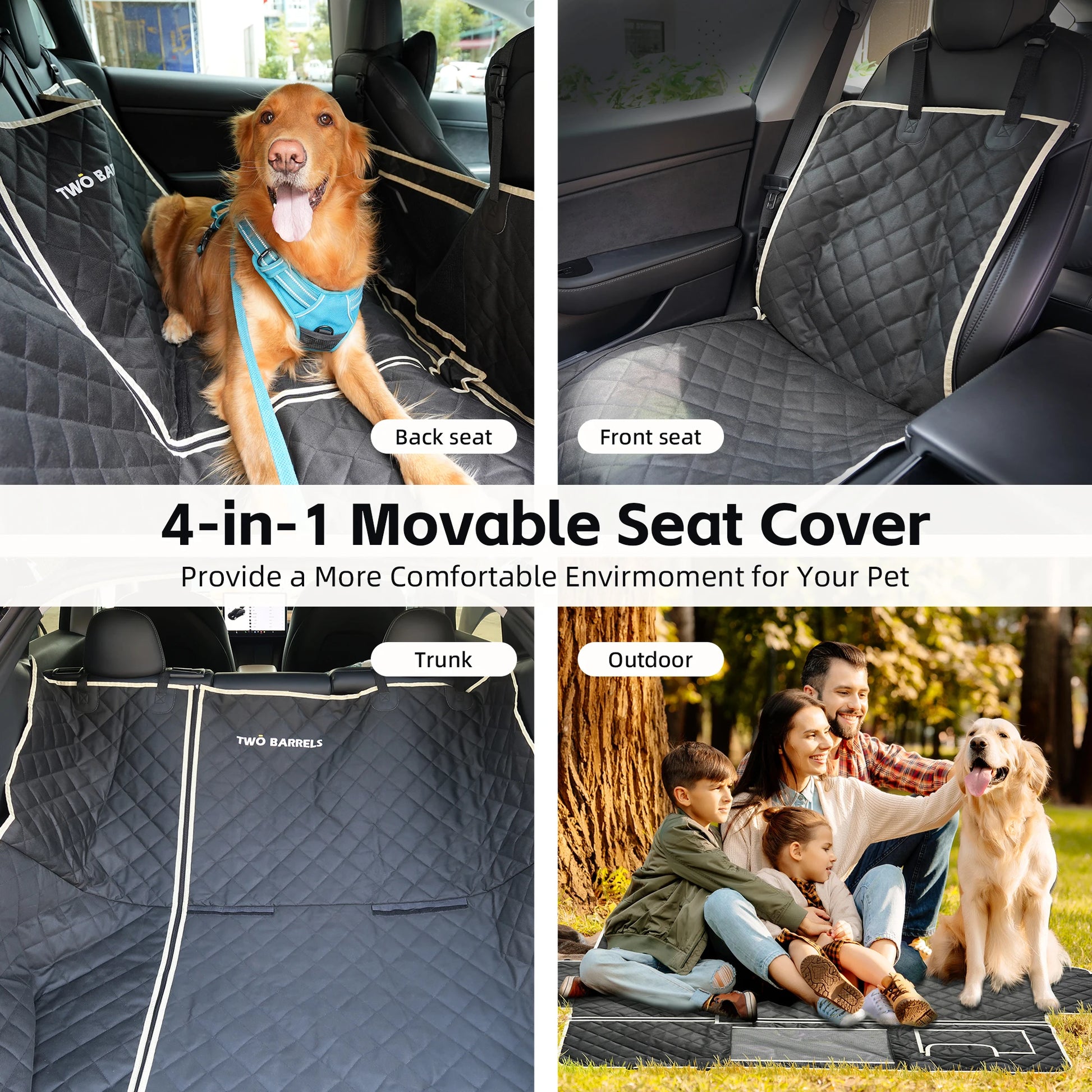 Car Pet Seat Cover Waterproof Rear Back Seat Protector - One Stop Shop & More