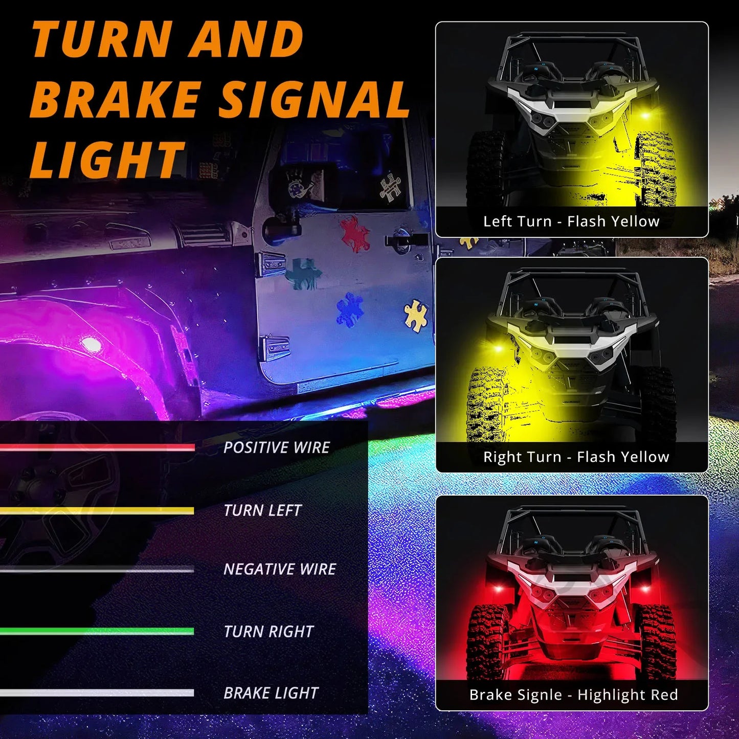 10 Pods APP Control Dream Color RGB + IC 240 LED Rock Lights Off-Road Truck UTV.