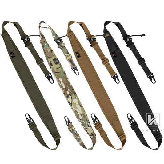 Slingster Tactical Rifle Sling Modular Gun Strap Removable 2 Point / 1 Point 2.25" Padded Shooting.