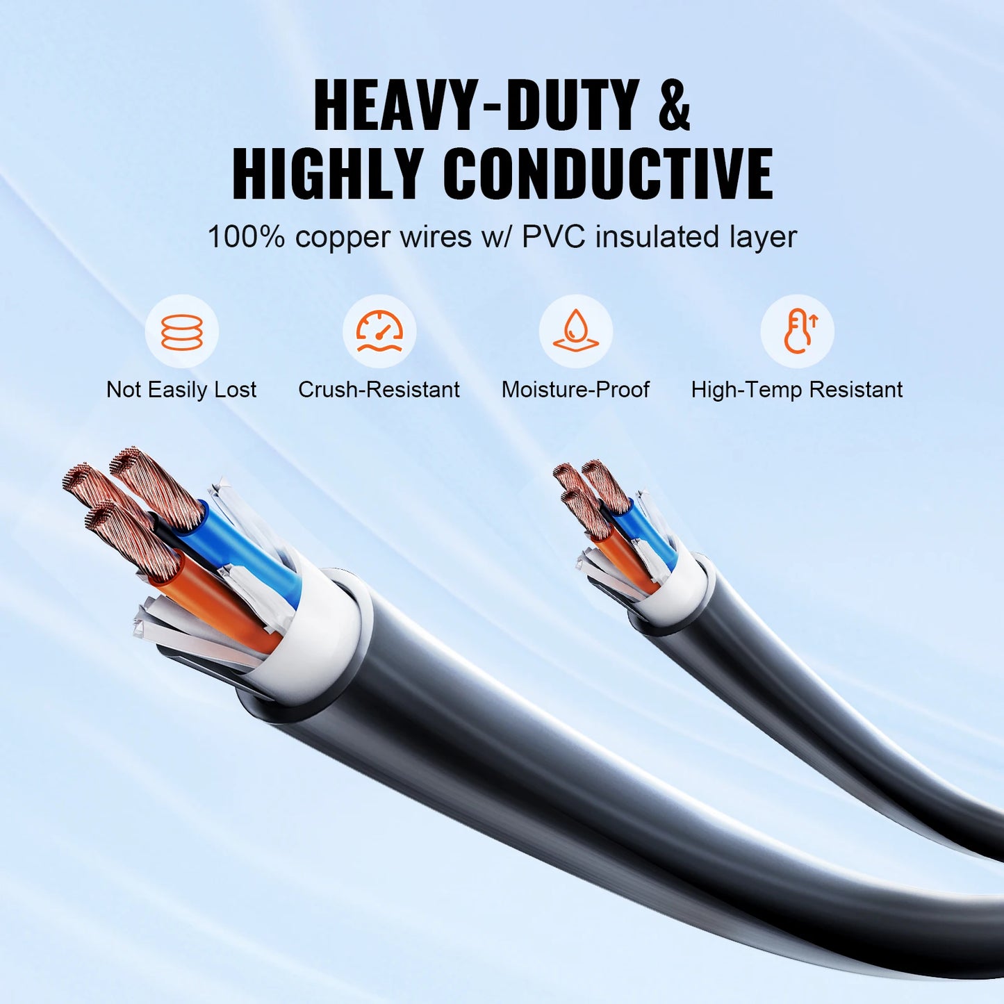 30A/50A RV Power Cord 15/25/30/50 Feet Heavy Duty Generator Cord with LED Indicator Handle 15A Adapter for RVs