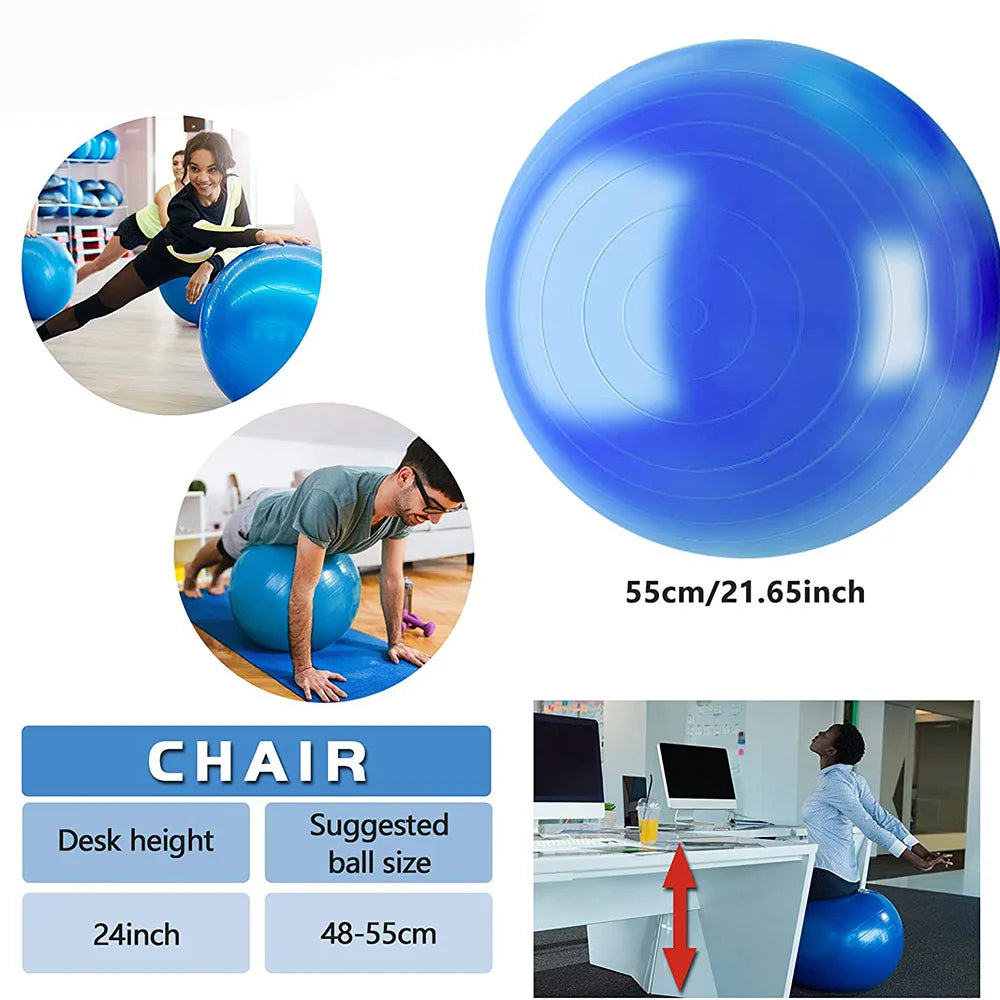 Yoga Ball Pilates Fitness Gym Fitball Balance Exercise Workout Ball 65/75/85CM