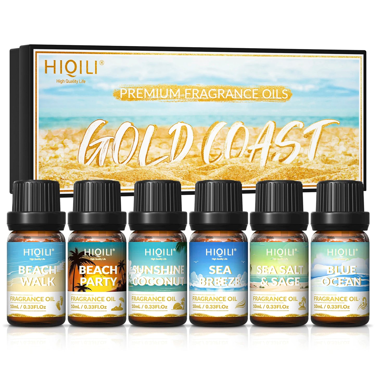 Fragrance Oils Set-Gold Coast Theme Use for Aromatherapy,Diffuser,Humidifier.