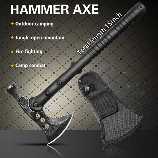 2 in 1 Tactical Axe Tomahawk Outdoor Hunting Camping Survival Machete Axes Hand Tool Fire Axe.